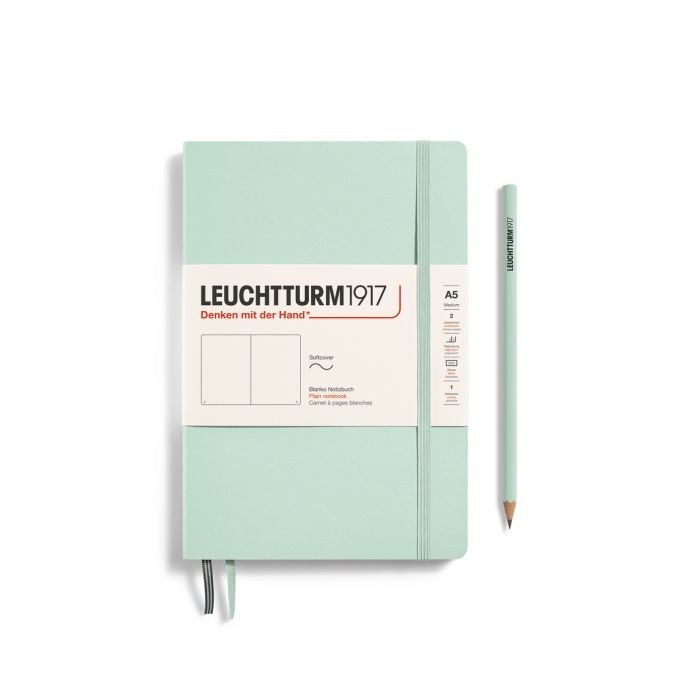 L NOTEBOOK SC A5 MED PLAIN MINT GREEN 123p