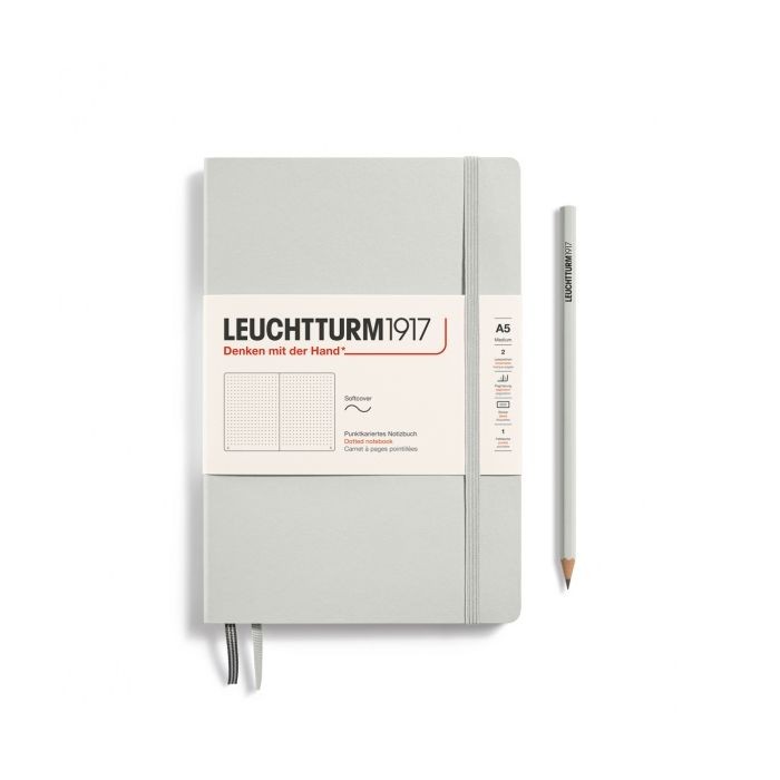 L NOTEBOOK SC A5 MED DOTTED LIGHT GREY 123p