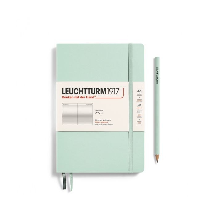 L NOTEBOOK SC A5 MED RULED MINT GREEN 123p