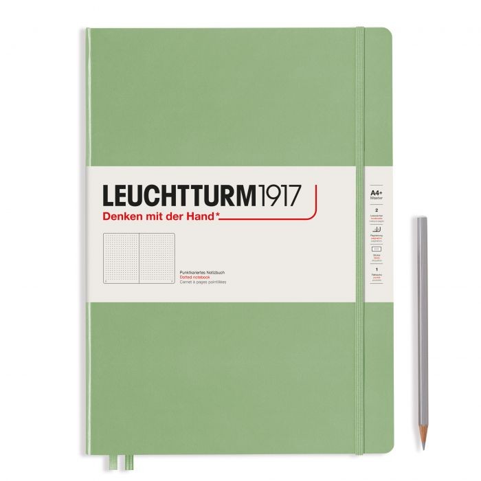 L NOTEBOOK HC A4+SL DOTTED SAGE 123p
