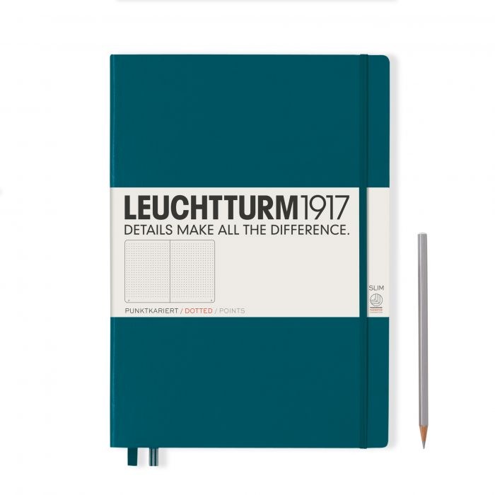 L NOTEBOOK HC A4+SL DOTTED PACIFIC GREEN 123p