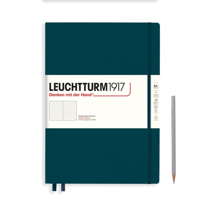 L NOTEBOOK HC A4+CL DOTTED PACIFIC GREEN 235p