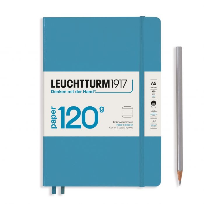 L EDITION 120G A5 MED RULED NORDIC BLUE 203p