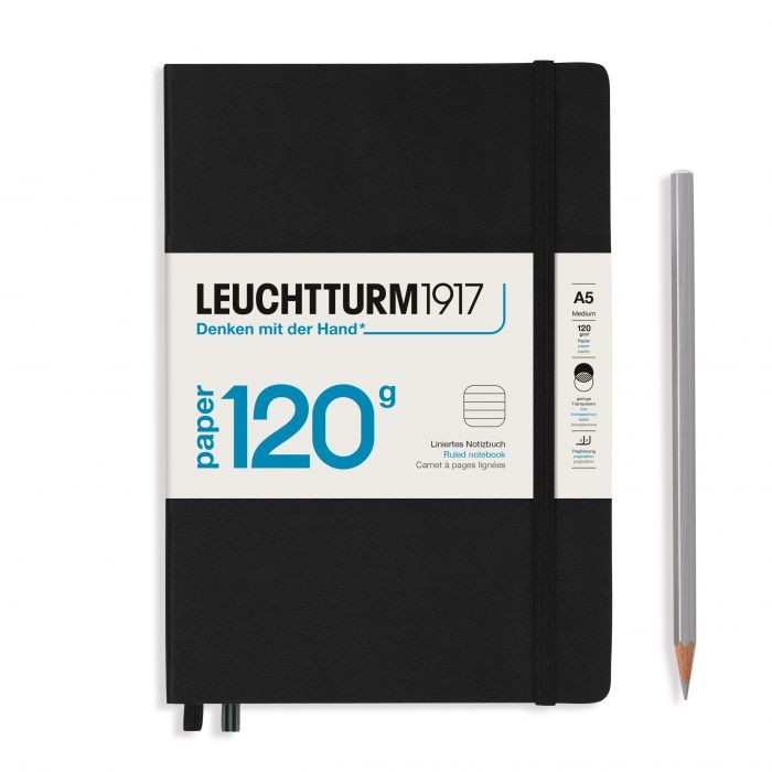 L EDITION 120G A5 MED RULED BLACK 203p