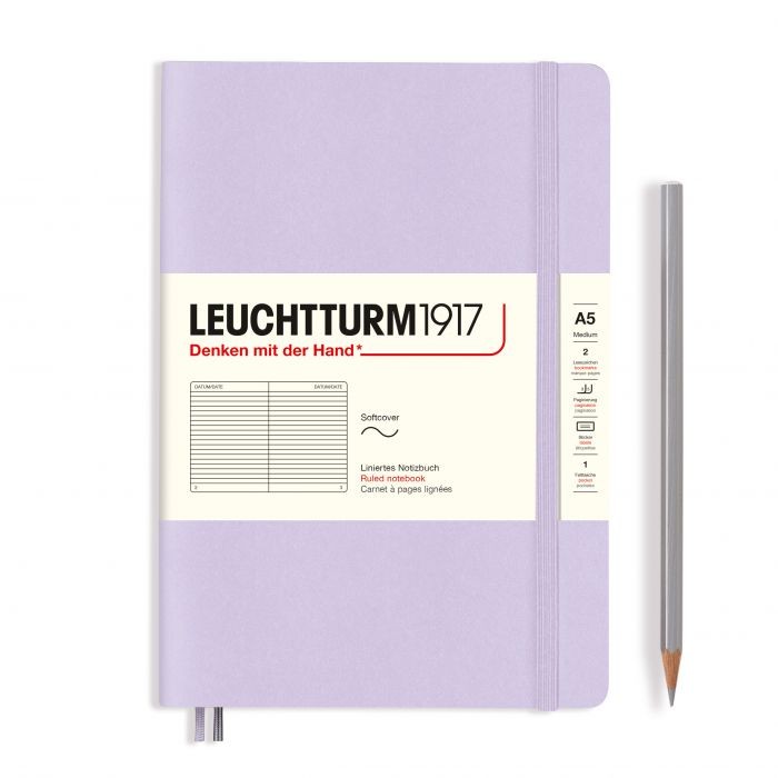 L NOTEBOOK SC A5 MED RULED LILAC 123p