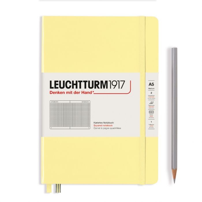 L NOTEBOOK HC A5 MED SQUARED VANILLA 251p