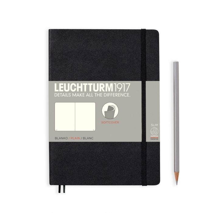 L NOTEBOOK SC A5 MED PLAIN BLACK 123p