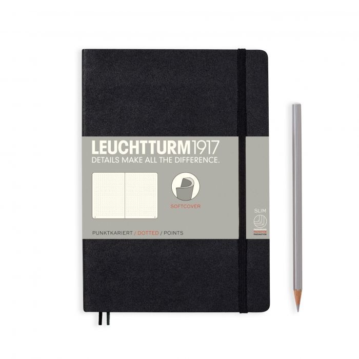L NOTEBOOK SC A5 MED DOTTED BLACK 123p