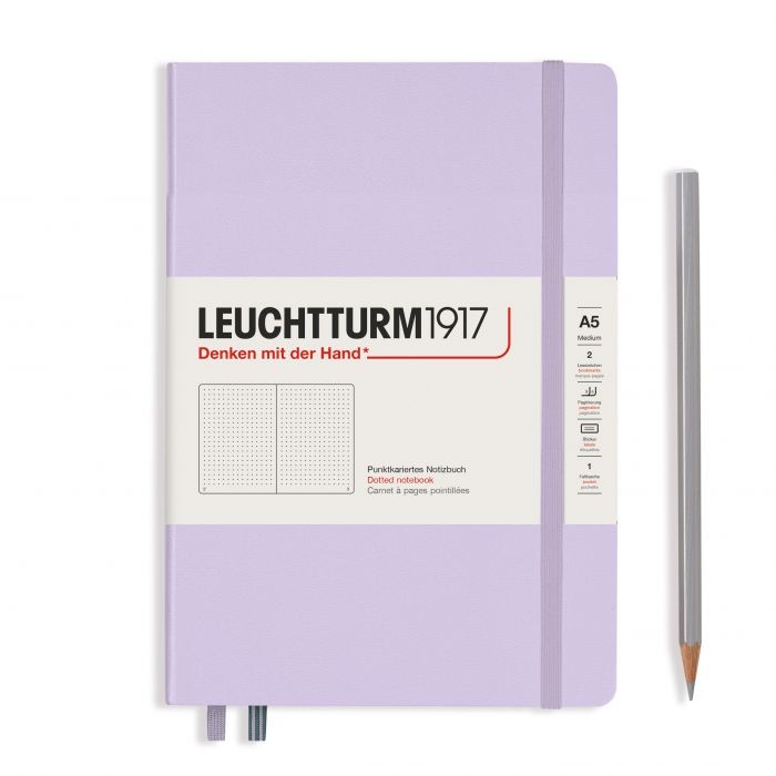 L NOTEBOOK HC A5 MED DOTTED LILAC 251p