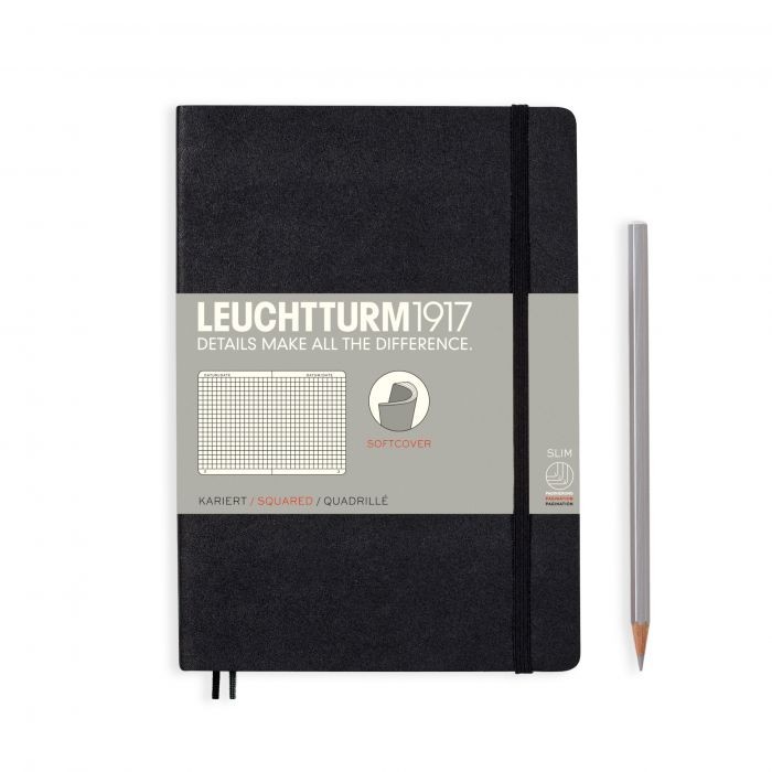 L NOTEBOOK SC A5 MED SQUARED BLACK 123p