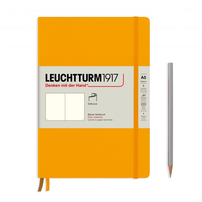 L NOTEBOOK SC A5 MED PLAIN RISING SUN 123p