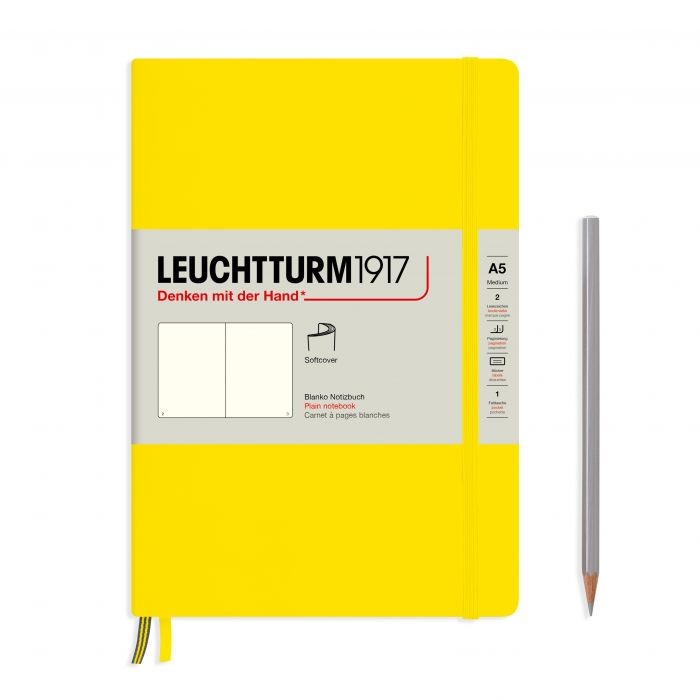 L NOTEBOOK SC A5 MED PLAIN LEMON 123p