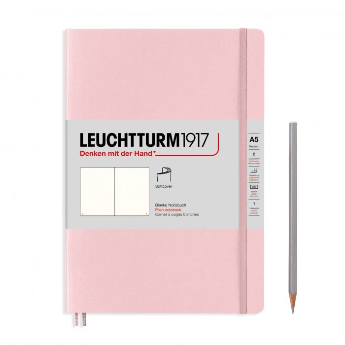 L NOTEBOOK SC A5 MED PLAIN POWDER 123p
