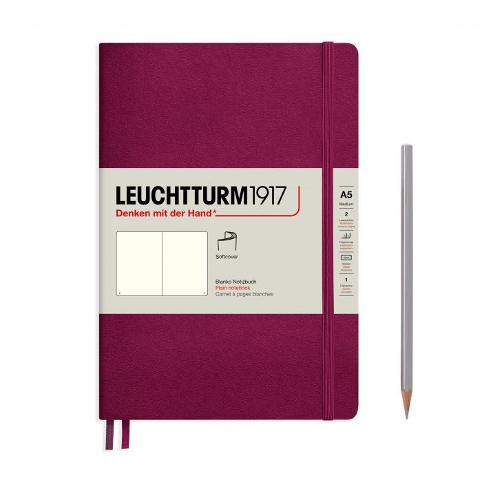 L NOTEBOOK SC A5 MED PLAIN PORT RED 123p