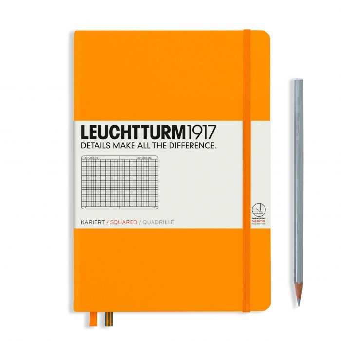 L NOTEBOOK HC A5 MED SQUARED RISING SUN 251P