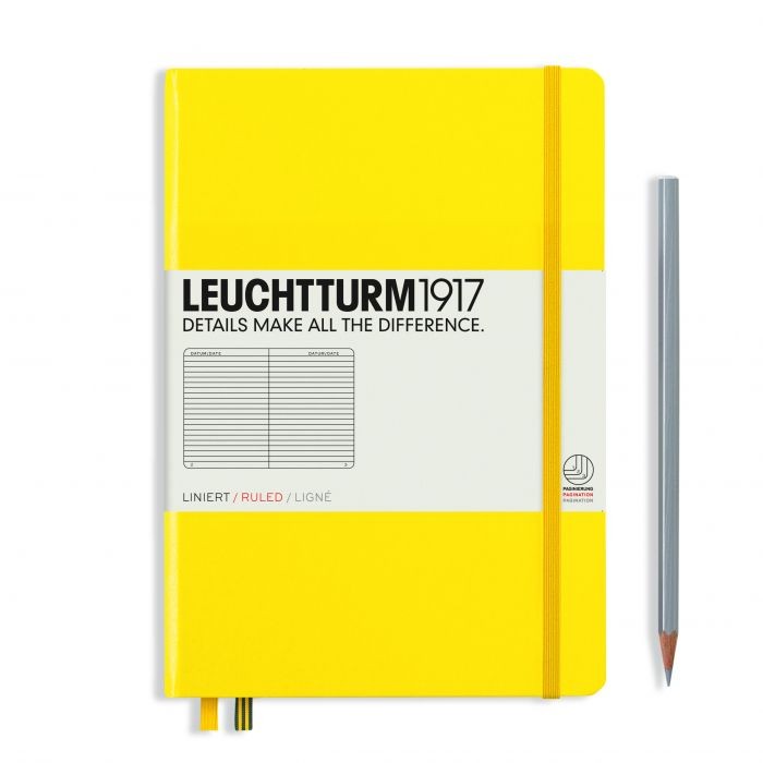 L NOTEBOOK HC A5 MED RULED LEMON 251P