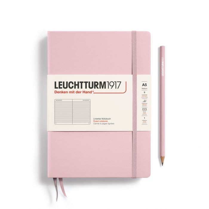L NOTEBOOK HC A5 MED RULED POWDER 251p