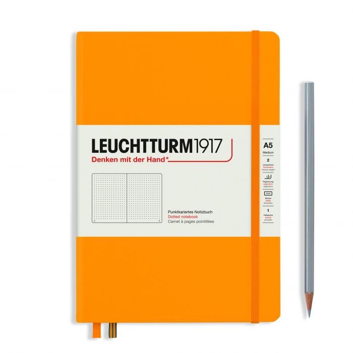 L NOTEBOOK HC A5 MED DOTTED RISING SUN 251P