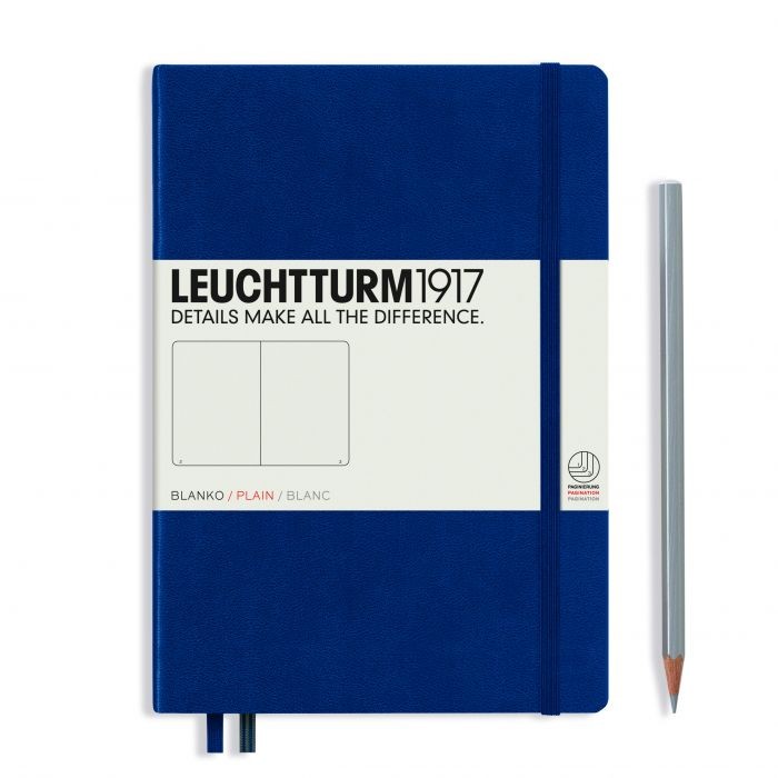 L NOTEBOOK HC A5 MED PLAIN NAVY 251P