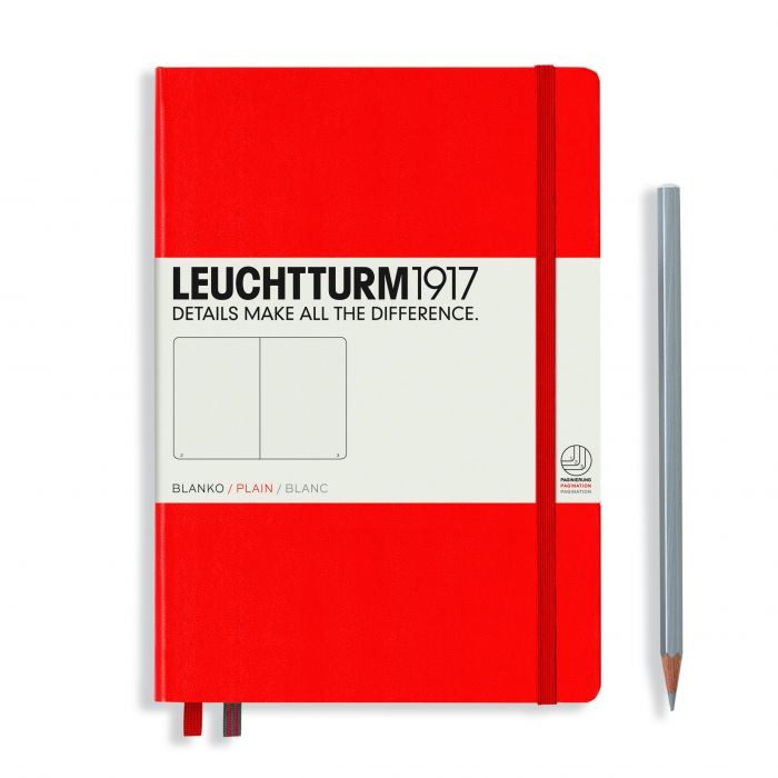 L NOTEBOOK HC A5 MED PLAIN RED 251P