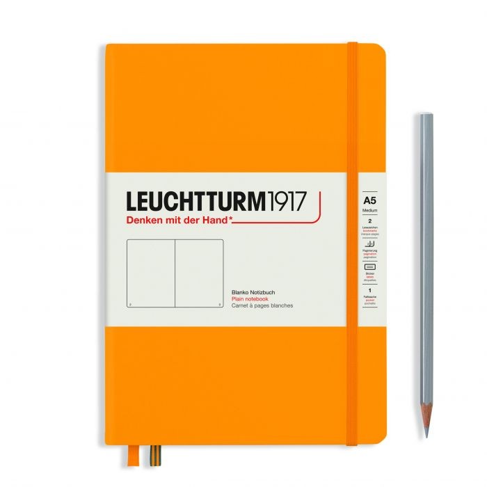 L NOTEBOOK HC A5 MED PLAIN RISING SUN 251P