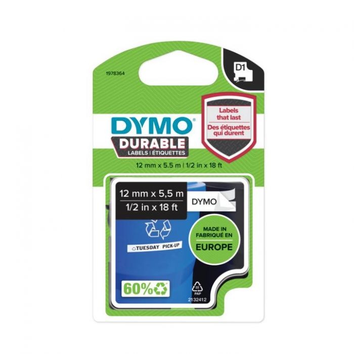 D 1978364 D1 DURABLE ΤΑΡΕ 12mx5.5M BLKonWHT