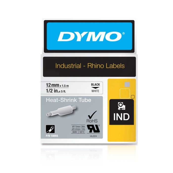 RHINO 12mx1.5Μ ΗΕΑΤ SHRINK TUBE WHITE