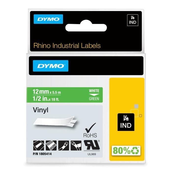 RHINO 1805414 12mm VINYL WHTonGREEN