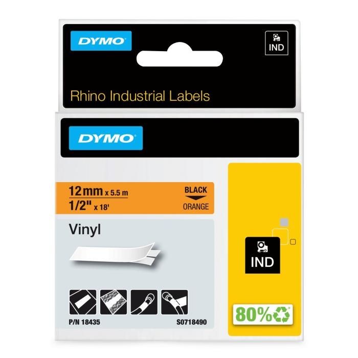 RHINO D18435 12mm VINYL ΤΑΡΕ ORANGE