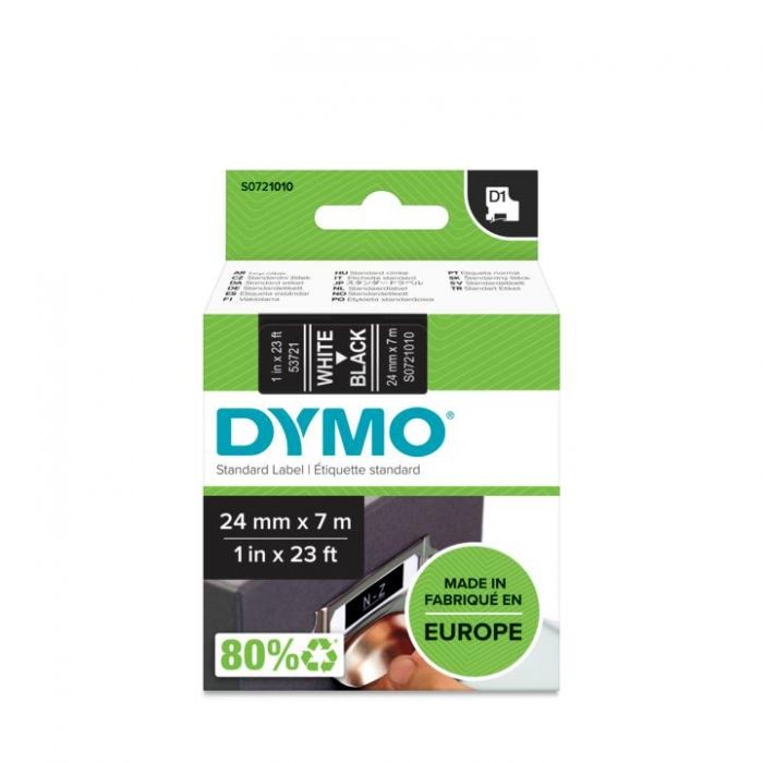 D 53721 D1 ΤΑΡΕ 24mx7M WHITE on BLACK