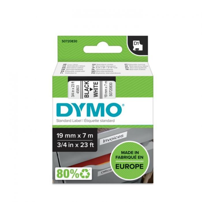 D 45803 D1 ΤΑΡΕ 19mx7M BLACK on WHITE