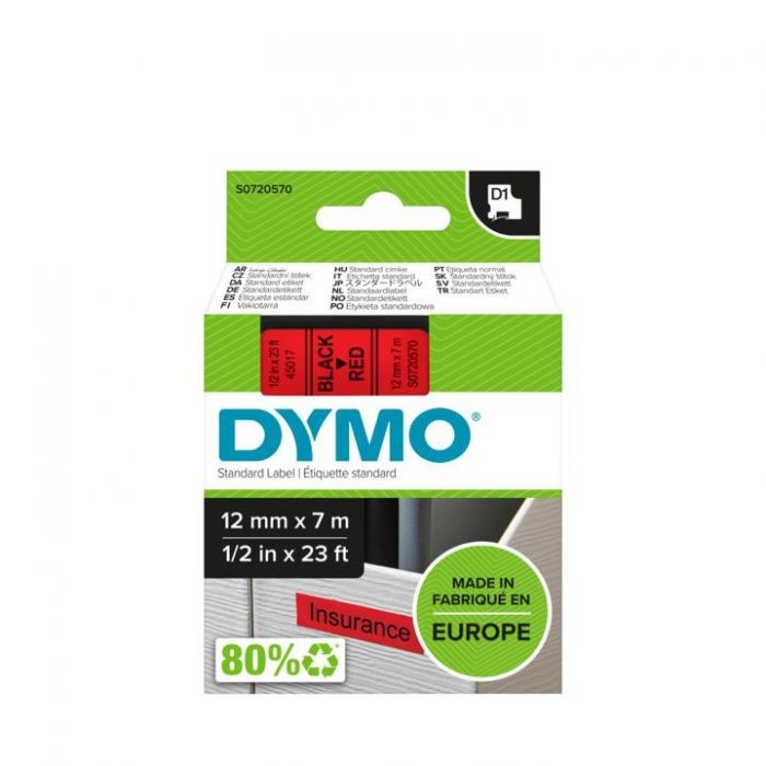 D 45017 D1 ΤΑΡΕ 12mx7M BLACK on RED