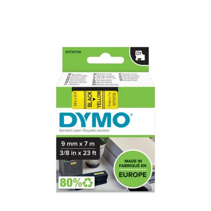 D 40918 D1 ΤΑΡΕ 9mx7M BLACK on YELLOW