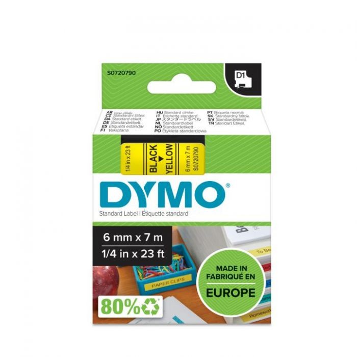 D 43618 D1 ΤΑΡΕ 6mx7M BLACK on YELLOW