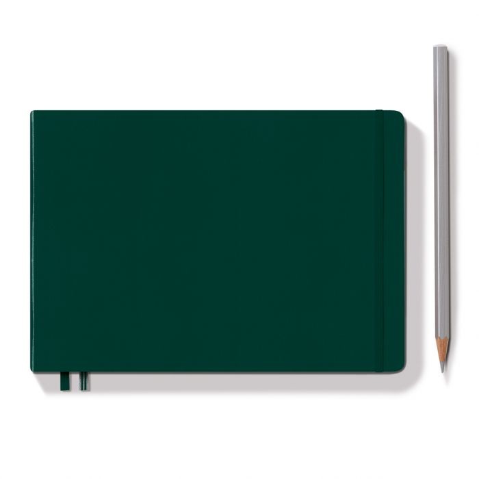 L EDITION SKETCHBOOKS A5 MED LANDSCAPE PLAIN FOREST GREEN 112p