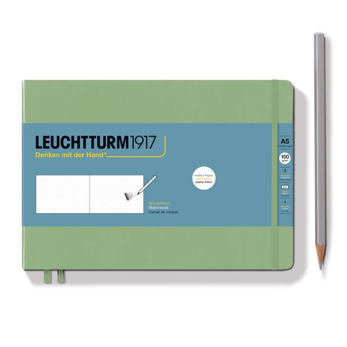 L EDITION SKETCHBOOKS A5 MED LANDSCAPE PLAIN SAGE 112p
