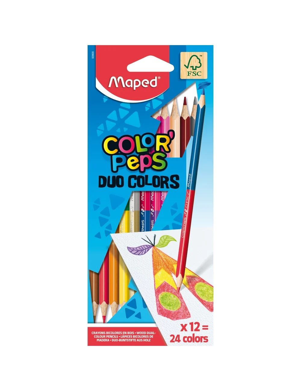 ΞΥΛΟΜΠΟΓΙΕΣ COLOR PEPS DUO FSC Χ12