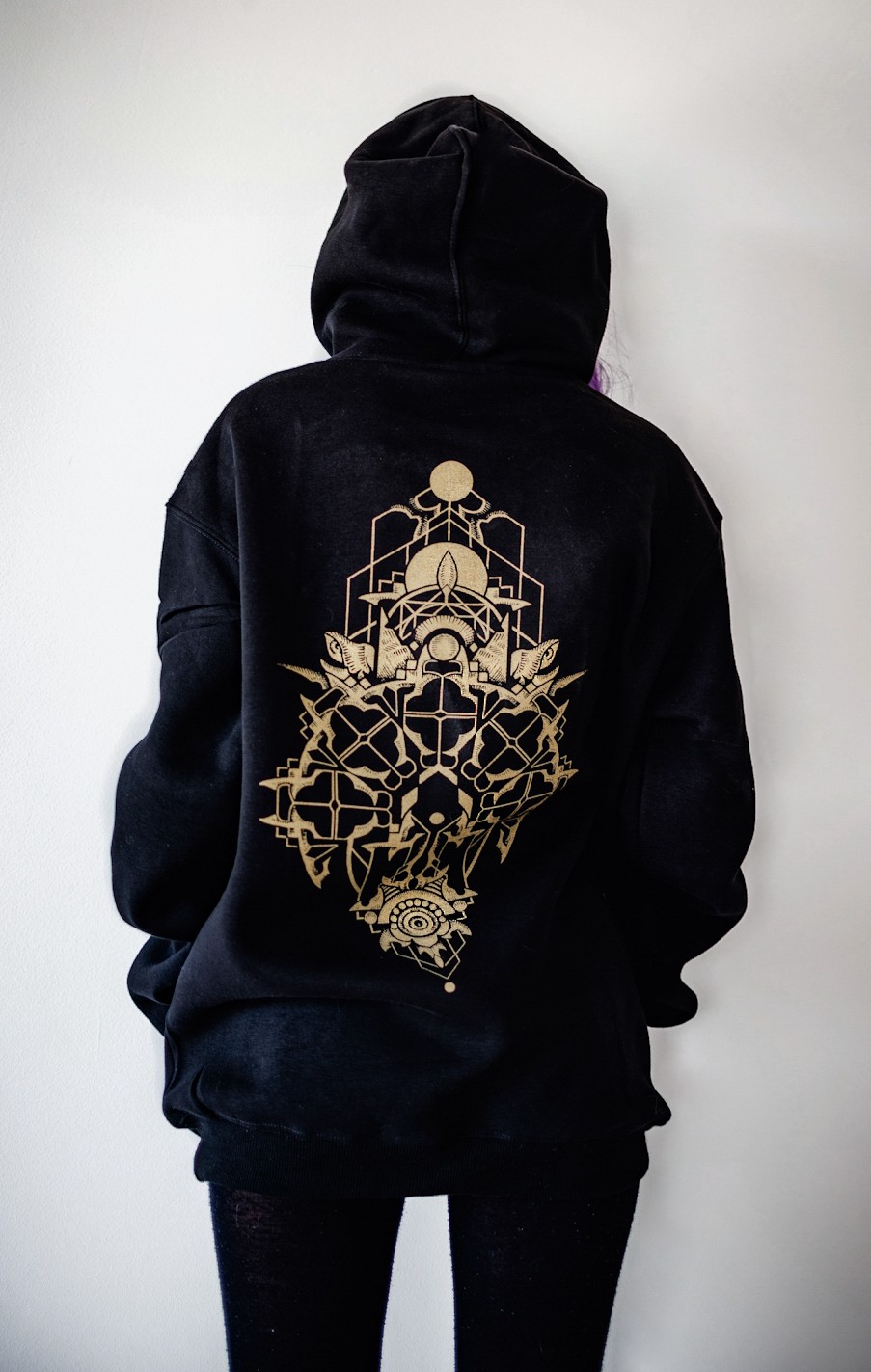 Constructive chaos golden ink hoodie 