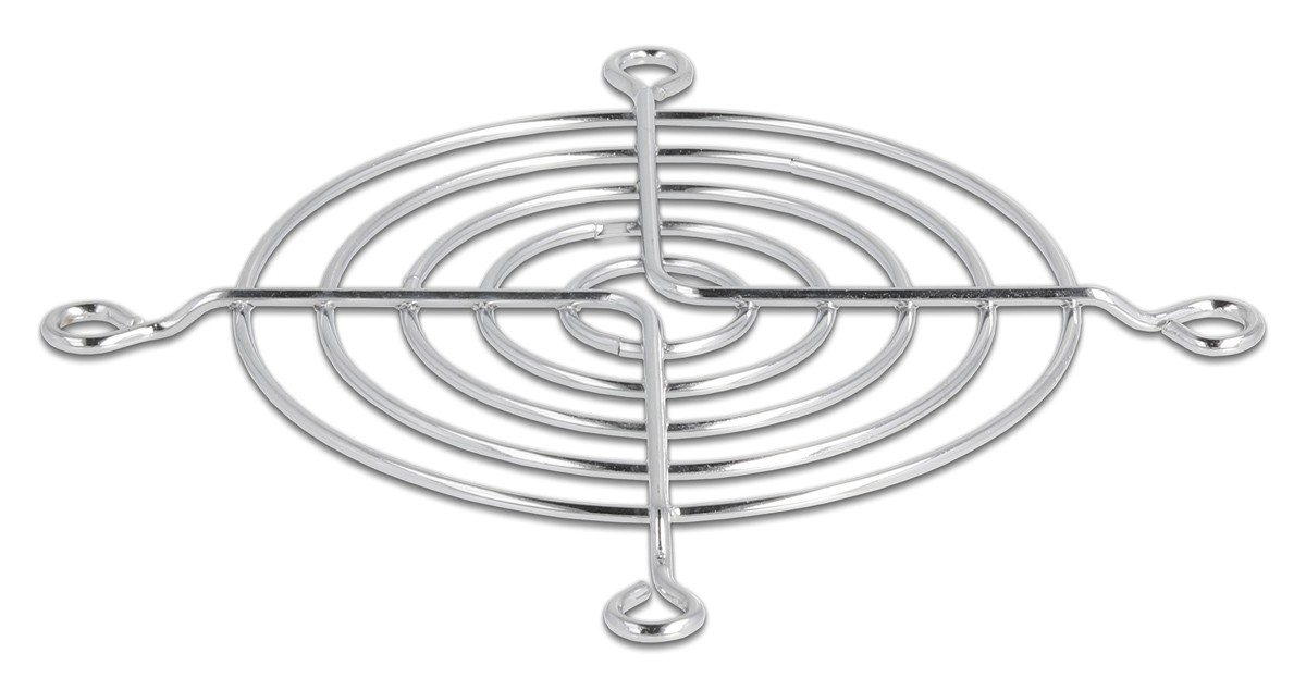 DELOCK σχάρα για 80mm ανεμιστήρα 67306, μεταλλική, ασημί