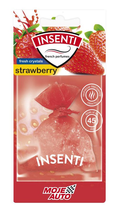 MOJE AUTO κρεμαστό αρωματικό αυτοκινήτου 15-004, φράουλα, crystals 20g