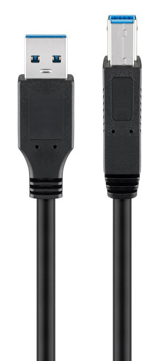 GOOBAY καλώδιο USB 3.0 σε USB Type B 95722, 0.5m, 5Gbps, μαύρο