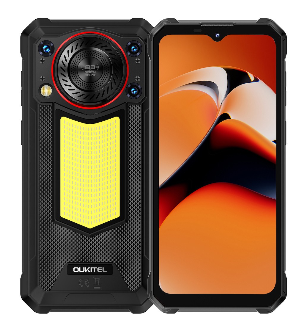 OUKITEL smartphone WP53 με ηχείο 3W, 6.52", 8/128GB, 11000mAh, IP68/IP69K/MIL-STD-810H, μαύρο