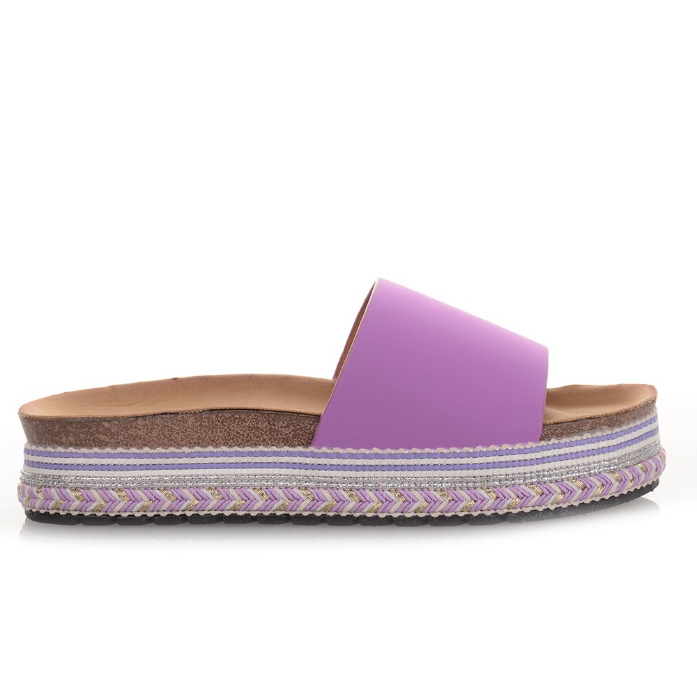 Flatforms σε μωβ  χρώμα Famous