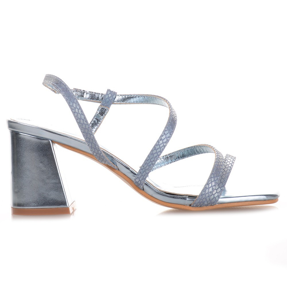 Μπλε Πέδιλα Με χοντρό τακούνι Famous