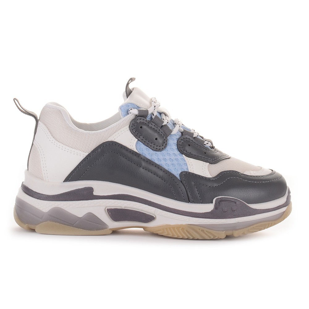 Γυναικεία sneakers γκρι Famous