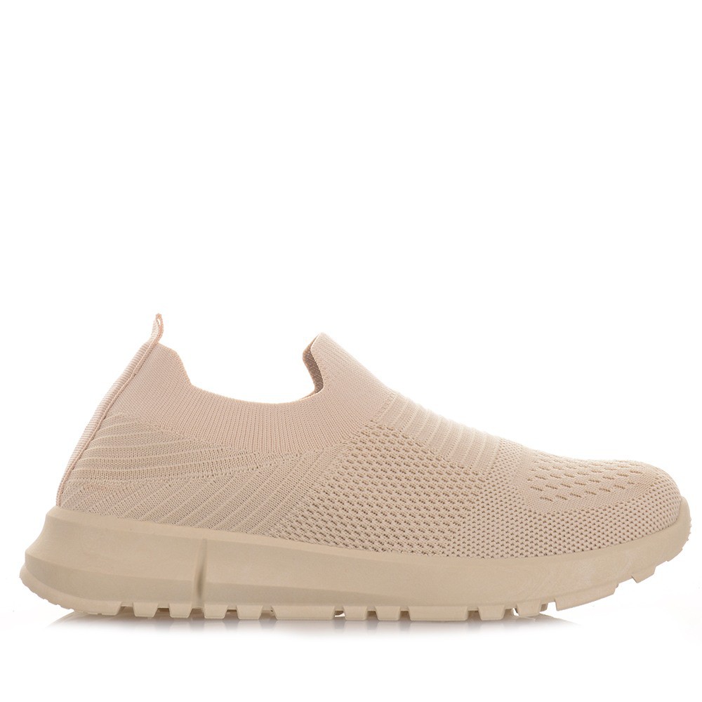 Γυναικεία Μπεζ Sneakers Κάλτσα Famous