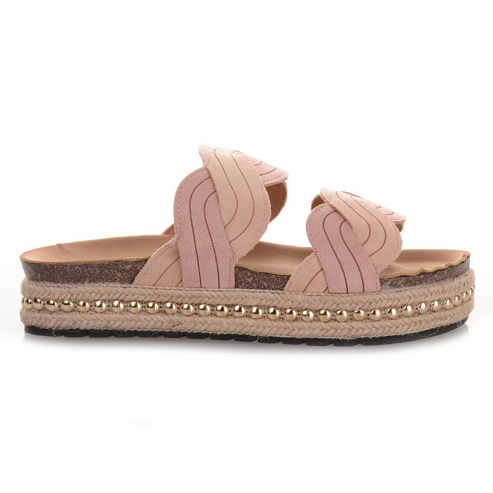 Ροζ Flatforms με 2 φάσες Famous