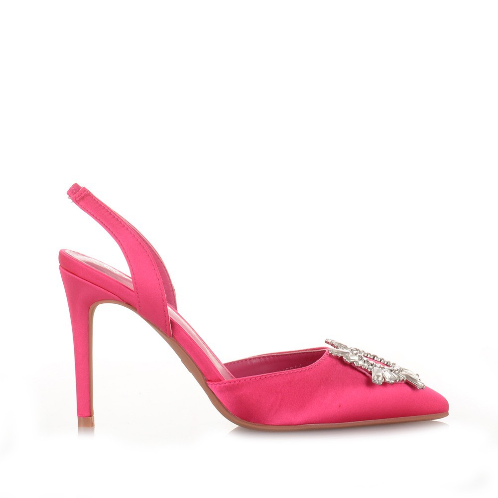 Γόβες Open Heel με μεταλλική λεπτομέρεια Famous