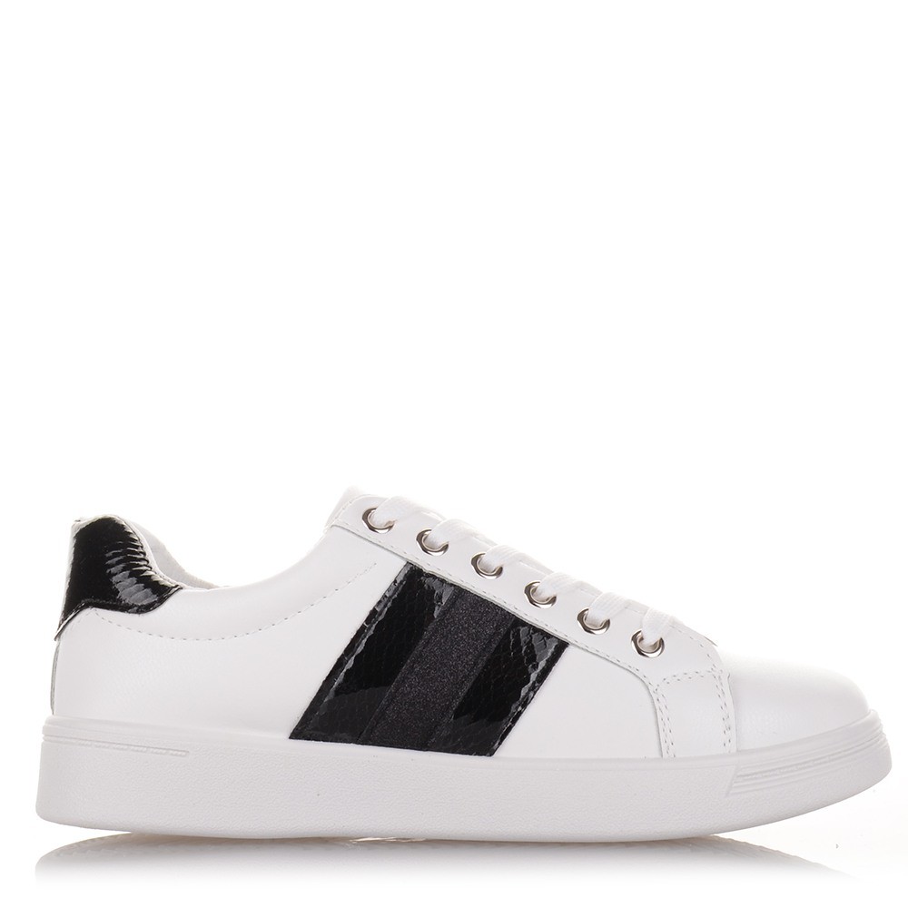 Ασπρόμαυρα Γυναικεία Sneakers Famous