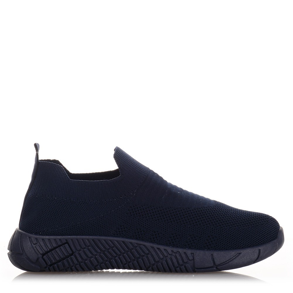 Γυναικεία μπλε sneakers τύπου κάλτσα Famous